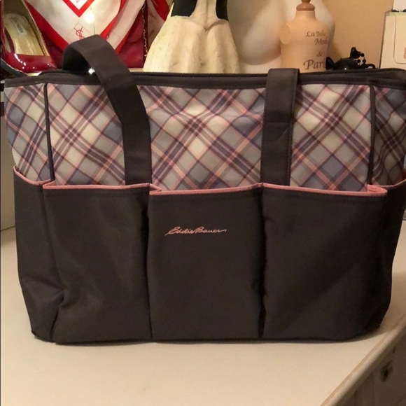 Eddie Bauer pink and brown baby 👶 bag - Picture 1 of 8